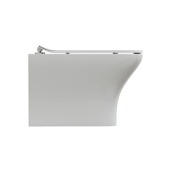 Унитаз подвесной безободковый Sole Quadro с тонкой крышкой микролифт - фото 3