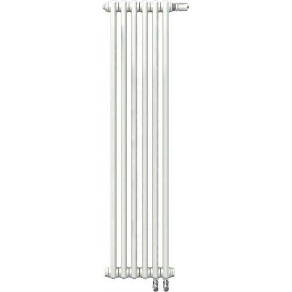 Вертикальный радиатор Zehnder Charleston 2180 300х1790 мм (6 секций) нижнее подключение, белый - фото 