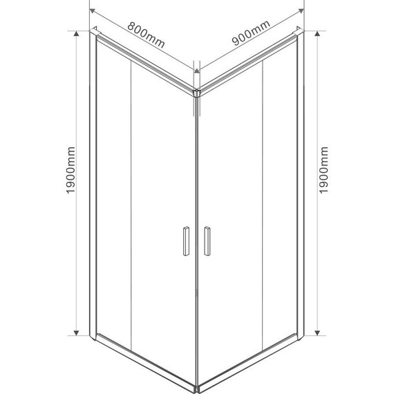 Душевое ограждение Vincea Garda 90x80 см VSS-1G8090CLB, черный/прозрачное - фото 2