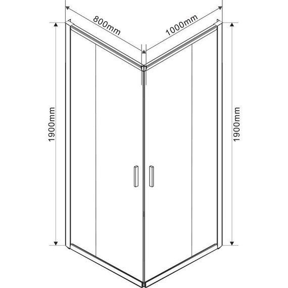 Душевое ограждение Vincea Garda 100x80 см VSS-1G8010CLB, черный/прозрачное - фото 2