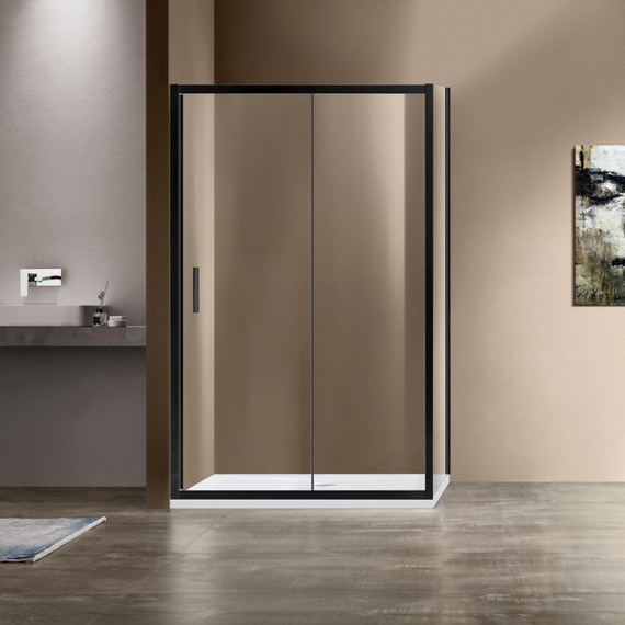 Душевое ограждение Vincea Garda 120x80 см VSR-1G8012CLB, черный/прозрачное - фото 