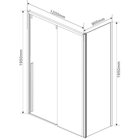 Душевое ограждение Vincea Lugano 120x90 см VSR-1L9012CGB-1 (стекло 8 мм), черный/тонированное - фото 2