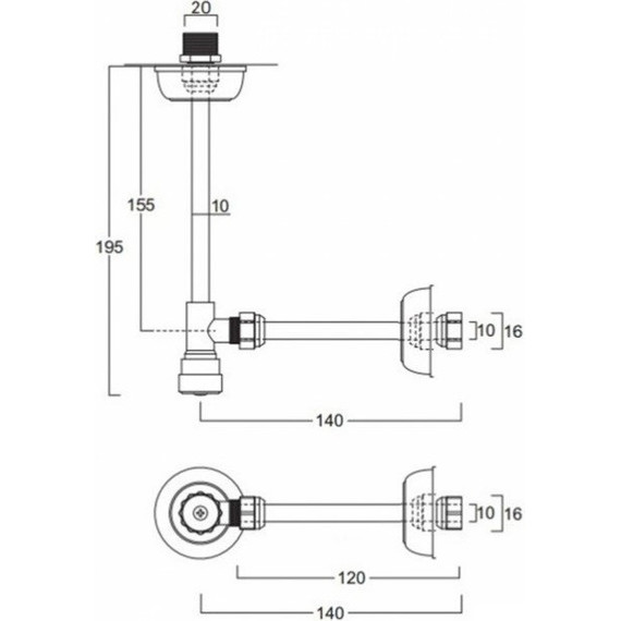 Жесткая подводка воды для бачка унитаза Magliezza 9088-CR - фото 2