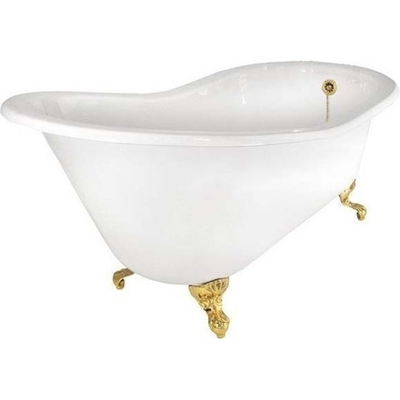 Ванна отдельностоящая Magliezza Beatrice DO 153x76 см (ножки золото) - фото 