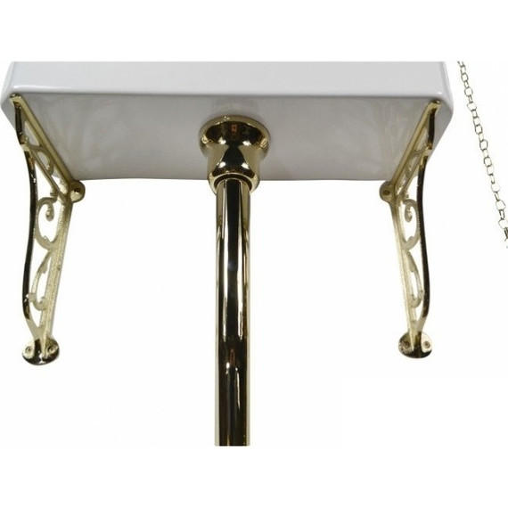 Унитаз-компакт Magliezza Retro 7010 (механизм слива золото) - фото 8