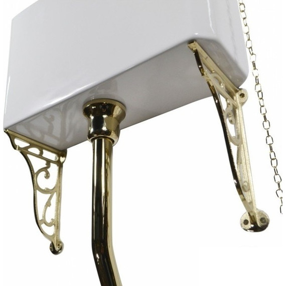 Унитаз-компакт Magliezza Retro 7010 (механизм слива золото) - фото 9