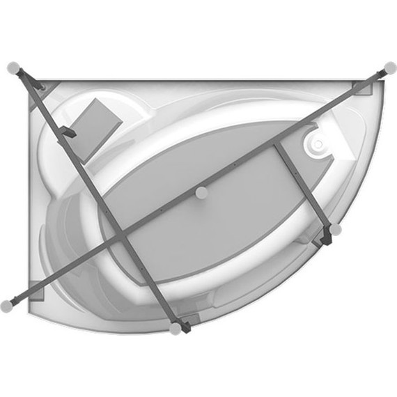 Ванна акриловая Радомир Алари 168x120 см R (в комплекте каркас) - фото 12