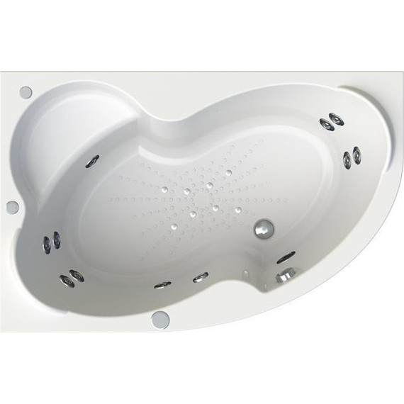 Ванна гидромассажная Радомир Ирма 149x96 см L (Гидромассаж "Терапия" Chrome) - фото 