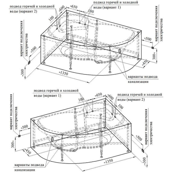 Ванна гидромассажная Радомир Ирма 169x110 см R (Гидромассаж "Классик") - фото 3