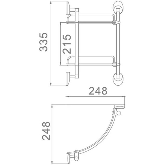 Cтеклянная полка Haiba HB1607-2 - фото 2