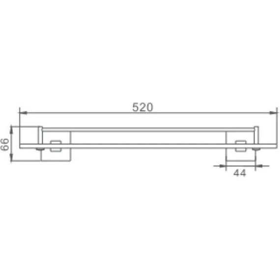 Cтеклянная полка Haiba HB8607 52 см - фото 2