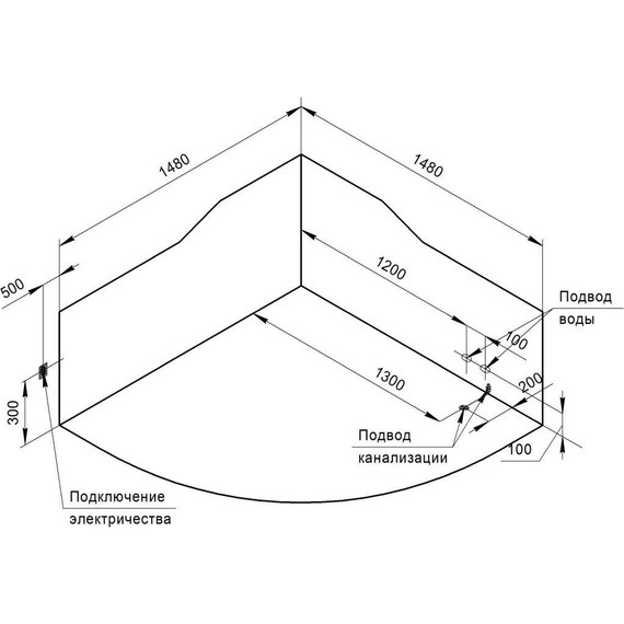 Ванна гидромассажная Радомир Сорренто 148x148 см (Гидромассаж "Терапия" Chrome) - фото 3