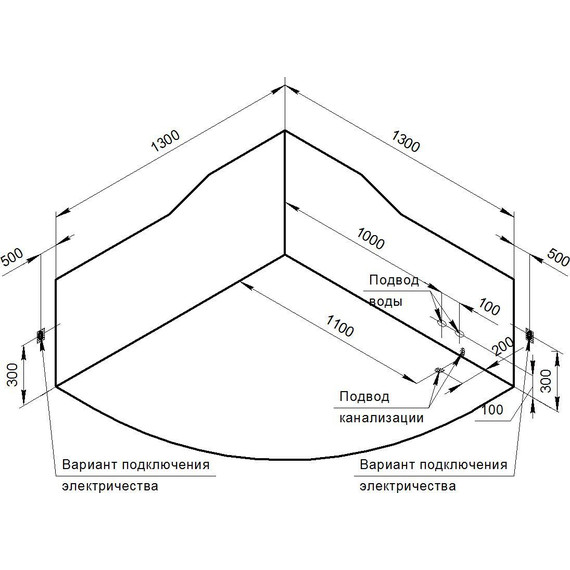 Ванна гидромассажная Радомир Сорренто 130x130 см (Гидромассаж "Фитнес" Gold) - фото 2