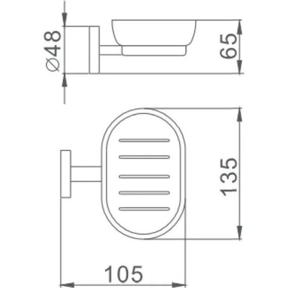 Мыльница Haiba HB8702, цвет чёрный матовый - фото 2