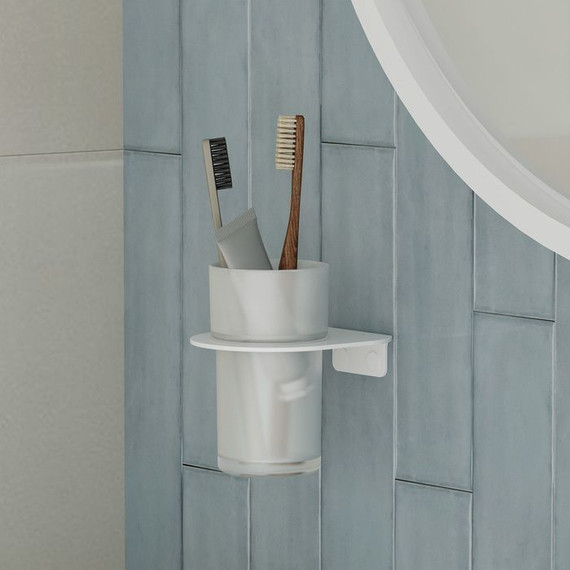 Стакан для зубных щеток Iddis Noa NOAWTG0i45, цвет белый матовый - фото 2