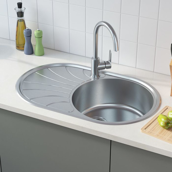 Кухонная мойка Iddis Suno SUN77SRi77 0,7 мм, сатин L - фото 2