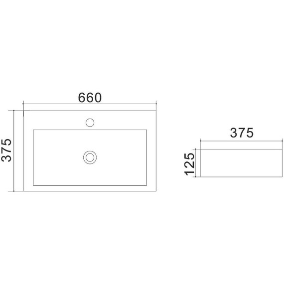 Раковина подвесная Azario 66 см AZ-4310 - фото 3