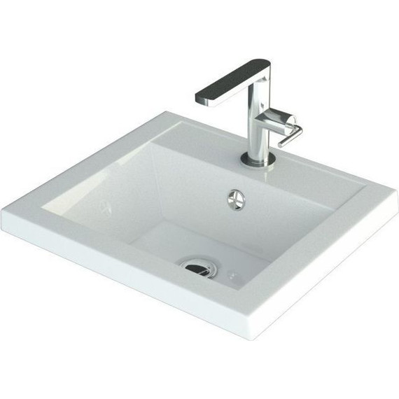 Тумба подвесная с раковиной Art&Max FAMILY-400-2C-SO-BL 40 см, белый глянец - фото 3