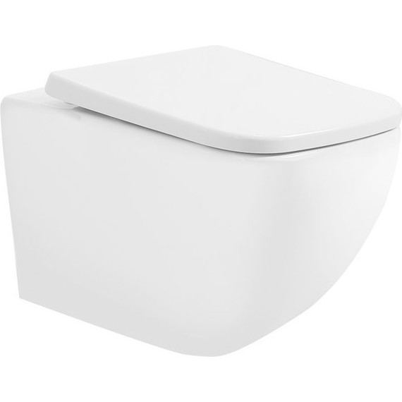 Унитаз подвесной безободковый Art&Max Maxima AM010CHR - фото 