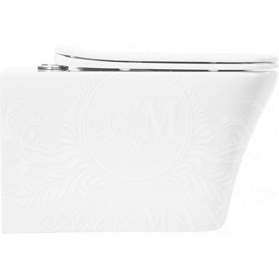 Унитаз подвесной безободковый Art&Max Platino AM9321CHR - фото 11