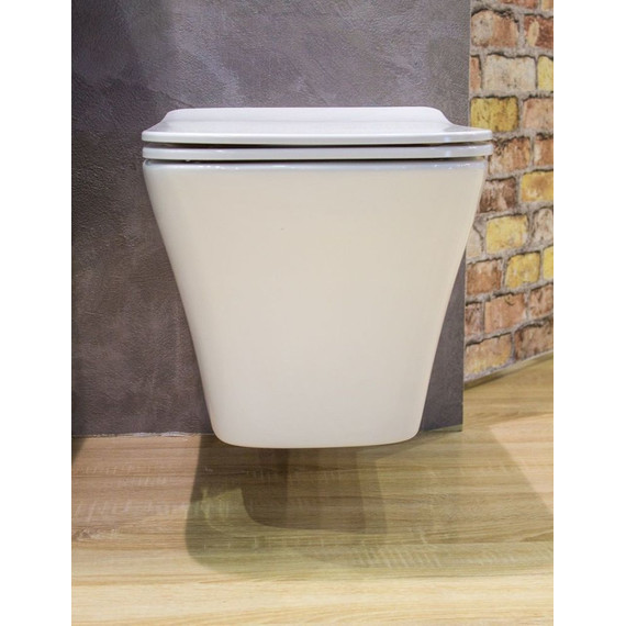 Унитаз подвесной безободковый Art&Max Platino AM9321CHR - фото 5