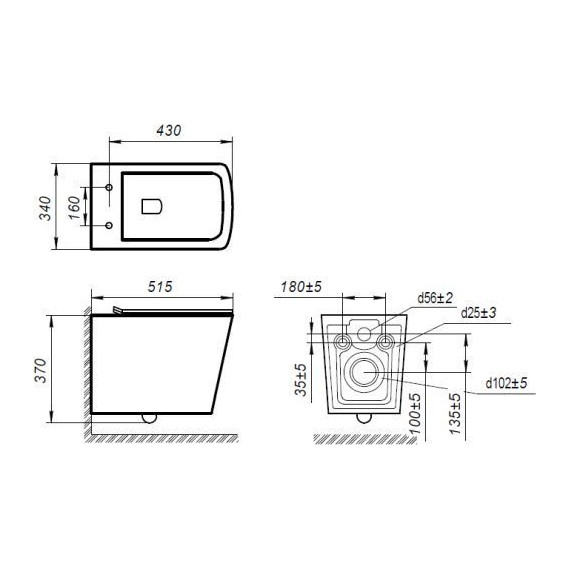 Унитаз подвесной безободковый Art&Max Techno AM9310CHR - фото 14