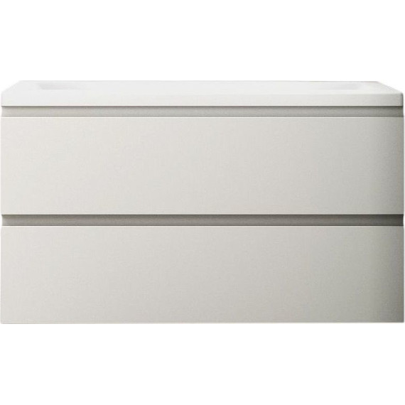 Тумба подвесная с раковиной Art&Max AM-Bianchi-1000-2C-SO-BL 100 см, белый глянец, Цвет фасада: белый - фото 2