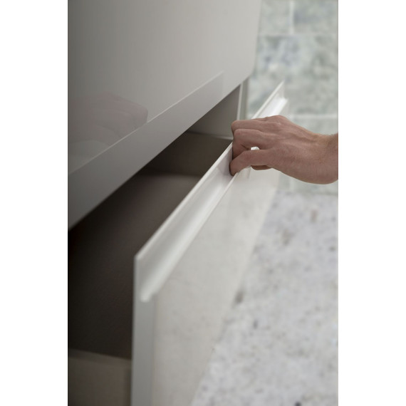 Тумба подвесная с раковиной Art&Max AM-Bianchi-750-2C-SO-BM 75 см, белый матовый, Цвет фасада: белый матовый - фото 4