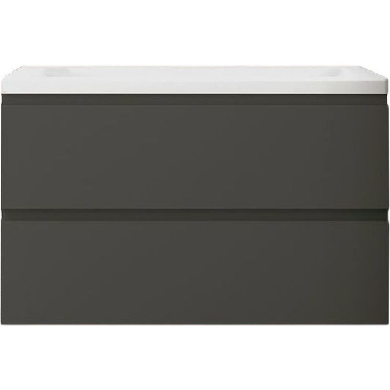 Тумба подвесная с раковиной Art&Max AM-Bianchi-900-2C-SO-GM 90 см, серый матовый, Цвет фасада: серый - фото 2