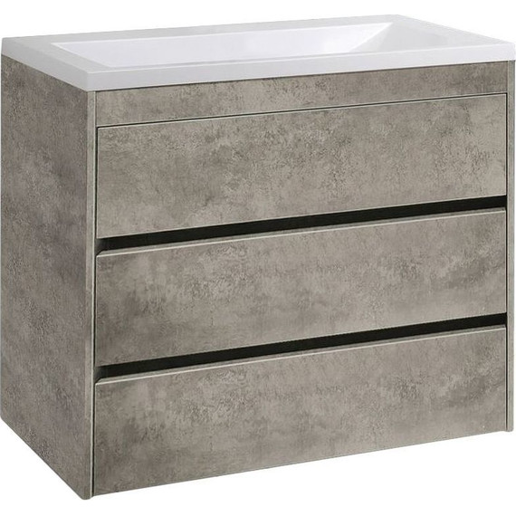 Тумба напольная с раковиной Art&Max Family-1000-3C-PIA-CV 100 см, цемент - фото 