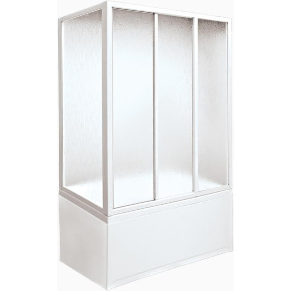 Шторка для ванны Bas Кэмерон 1200х1450 мм, белый/матовое (пластик) - фото 2