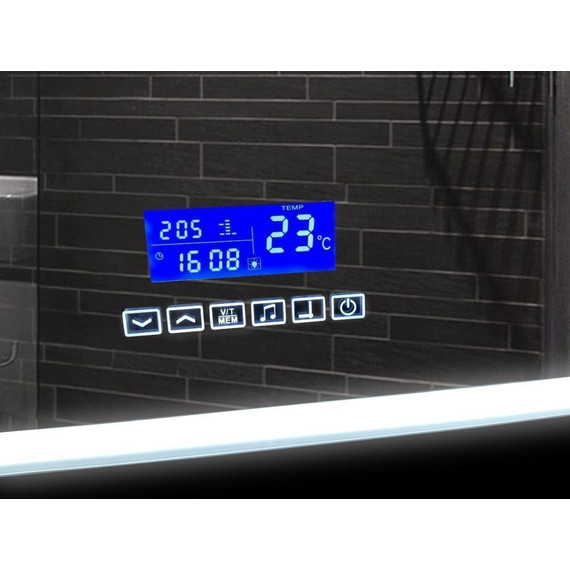 Зеркало Art&Max Genova Led 60 см AM-Gen-600-800-S-F-MFP, черный - фото 4