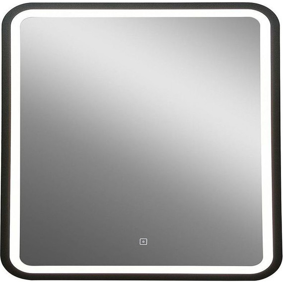 Зеркало Art&Max Genova Led 80 см AM-Gen-800-800-DS-F, черный - фото 