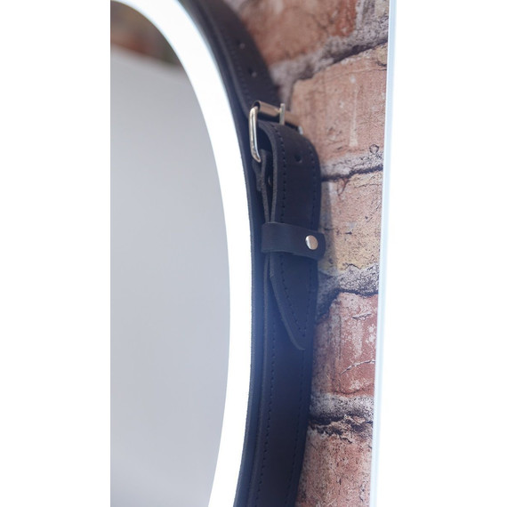 Зеркало Art&Max Milan Led 100 см AM-Mil-1000-DS-F-Nero, черный ремень - фото 11