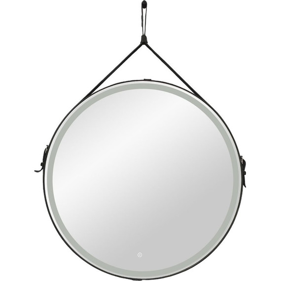 Зеркало Art&Max Milan Led 100 см AM-Mil-1000-DS-F-Nero, черный ремень - фото 