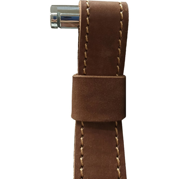 Зеркало Art&Max Milan Led 80 см  AM-Mil-800-DS-F-Brown, коричневый ремень - фото 8