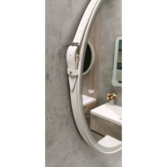 Зеркало Art&Max Milan Led 65 см AM-Mil-650-DS-F, белый ремень - фото 6