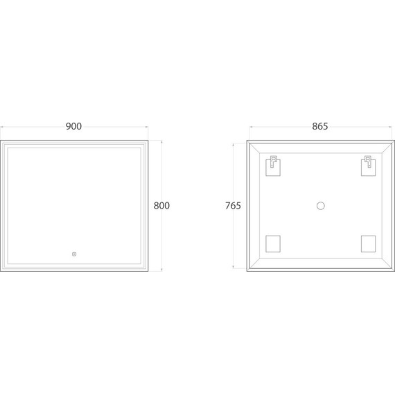 Зеркало Art&Max Monza Led 90 см AM-Mon-900-800-DS-F - фото 5