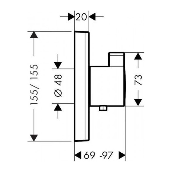 Термостат для душа Hansgrohe Shower Select 15760990, полированное золото - фото 2