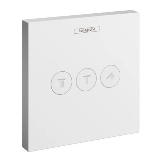 Переключатель потоков на три потребителя Hansgrohe Shower Select 15764700, белый матовый - фото 