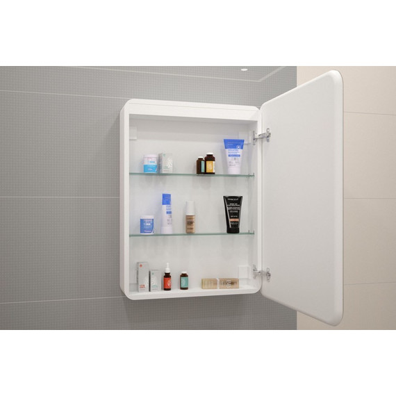 Зеркало-шкаф Art&Max Platino Led 55 см AM-Pla-550-800-1D-R-DS-F - фото 3