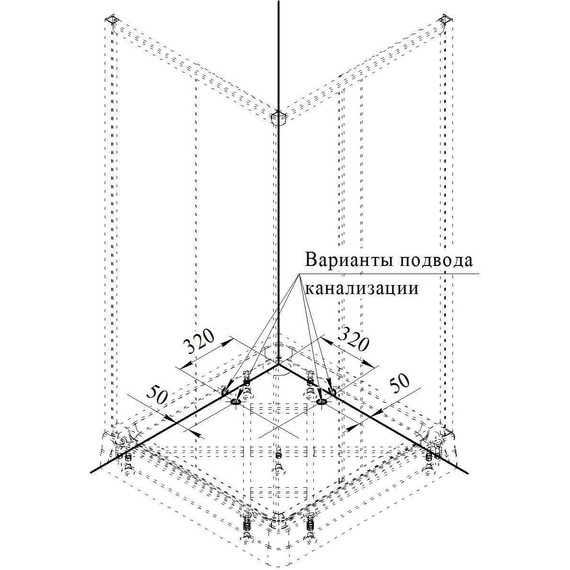 Душевое ограждение Радомир Дрим 90x90 см, белый/прозрачное - фото 5