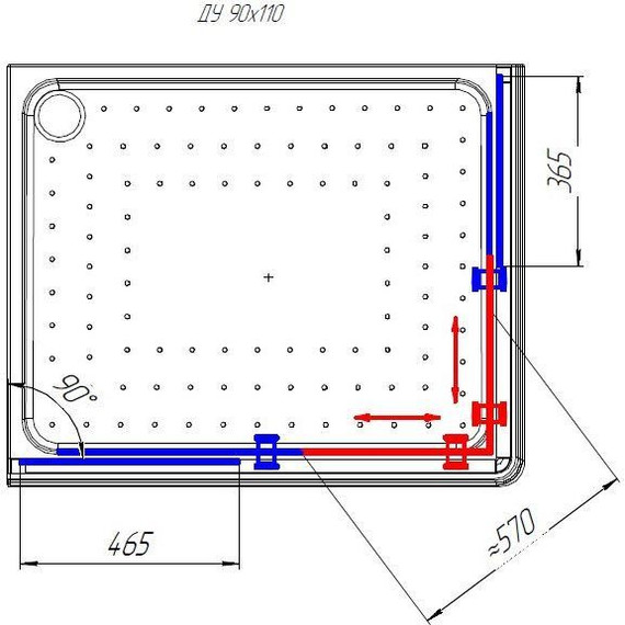 Душевое ограждение Радомир Дрим 110x90 см, белый/прозрачное - фото 3