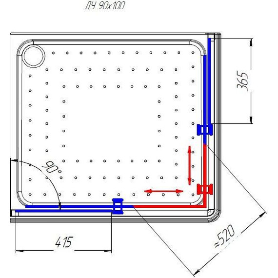 Душевое ограждение Радомир Дрим 100x90 см, белый/прозрачное - фото 3