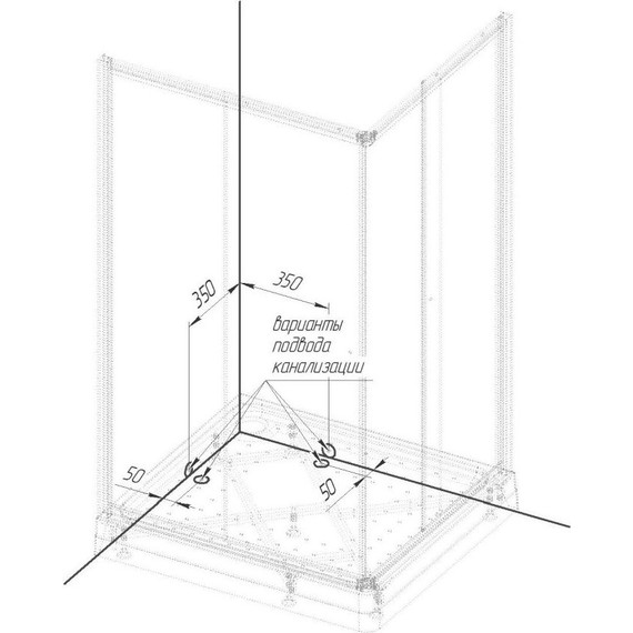 Душевое ограждение Радомир Дрим 100x90 см, белый/прозрачное - фото 5