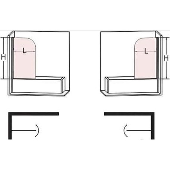 Шторка для ванны Радомир 75 см R, хром/прозрачное - фото 2