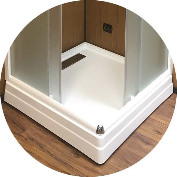 Душевое ограждение Радомир Респект 100x100 см без поддона, белый/матовое - фото 8