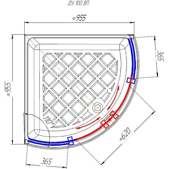 Душевое ограждение Радомир Соул 1 100x100 см, белый/матовое - фото 3