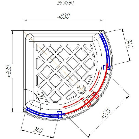 Душевое ограждение Радомир Соул 1 90x90 см, белый/прозрачное - фото 3