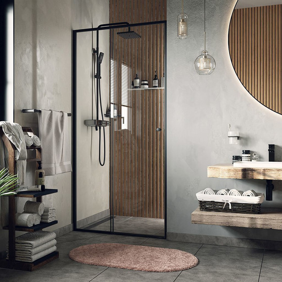 Душевая дверь WasserKraft Dill 120 см 61S05, черный/прозрачное - фото 4